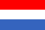 Nederlandse vlag met kobalt blauwe baan Nederlandse vlag met kobalt blauwe baan